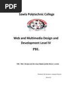 Sawla Polytechnic College: PBL Title: Design and Develop Digital Public Library System