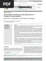 Accommodative and Binocular Vision Dysfunction in A Portuguese Clinical Population