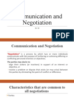 S Communication and Negotiation