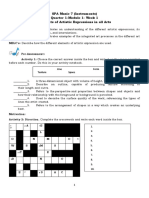 SPA Music 7 (Instruments) Quarter 1-Module 1-Week 1 Elements of Artistic Expressions in All Arts
