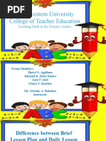 Northwestern University College of Teacher Education: Teaching Math in The Primary Grades