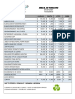 Formato Lista de Precios R&P