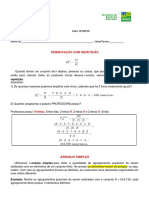 Resumo - Permutação Com Repetição e Arranjo