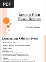 Lesson Plan - Reported Speech (News Writing)