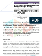 A Study On Digital Marketing and It'S Impacts