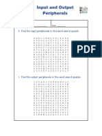 Input and Output Peripherals: 1. Find The Input Peripherals in This Word Search Puzzle