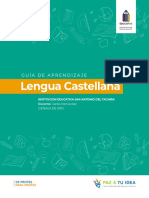 Lengua Castellana: Guía de Aprendizaje