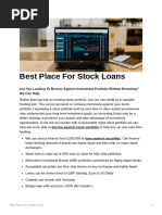 Best Place For Stock Loans