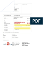 Tax Invoice: Customer Information Payment Breakup