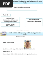 Unit: III Subject Name Optimization & Numerical Techniques (AAS0404) Course Details B Tech-4th Sem