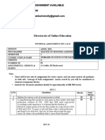 Assignment DMBA103 MBA 1 Set-1 and 2 Mar 2022