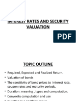 Interest Rates and Security Valuation