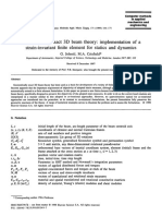 Geometrically Exact 3D Beam Theory: Implementation of A Strain-Invariant Finite Element For Statics and Dynamics