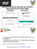 Instrucciones Sistema Control Escolar