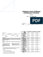 Philippine Early Childhood Philippine Early Childhood Development Checklist Development Checklist