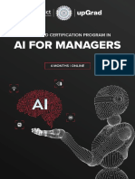 Ai For Managers: Advanced Certification Program in