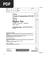 Higher Tier: London Examinations IGCSE