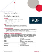 Developing Arguments: Test Section - Writing Task 2