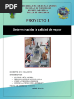 Calidad de Vapor de Agua Con Entalpia de Vaorizacion GUIA