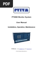 PT2060 Monitor System User Manual: Installation, Operation, Maintenance