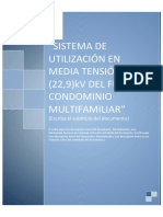 Sistema de Utilización en Media Tensión 10 (22,9) KV DEL FUTURO Condominio Multifamiliar