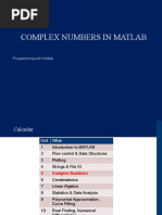 Complex Numbers in Matlab