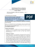 Guía de Actividades y Rúbrica de Evaluación - Unidad 1 - Paso 2 - Experimentación