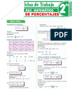 Problemas de Porcentajes para Segundo Grado de Secundaria