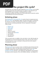 What Is The Project Life Cycle