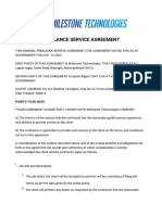 Freelance Service Agreement: Point'S To Be Note