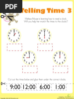 Telling Time 3 Kindergarten