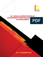 IG Report To Parliament July - December 2020