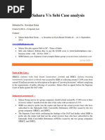 Title: Sahara V/s Sebi Case Analysis: Facts of The Case