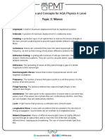 Definitions - Topic 3 Waves - AQA Physics A-Level
