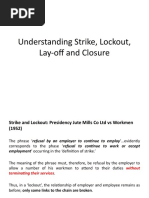 Strike Lockout Layoff and Closure