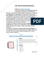 Qué Es Un Texto Discontinuo