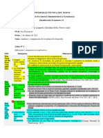 Análisis y Comparación de Los Planes de Desarrollo