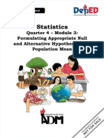 PDF 3 Statistics and Probability g11 Quarter 4 Module 3 Formulating Null and Alternative Hypotheses