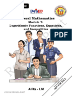 General Mathematics: Logarithmic Functions, Equations, and Inequalities