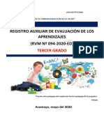 3 Registro Auxiliar Tercer Grado 2021