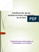 Clasificacion de Las Embarcaciones Artesanales en Peru