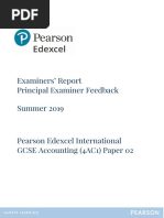 Examiners' Report Principal Examiner Feedback Summer 2019