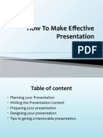 How To Make Effective Presentation