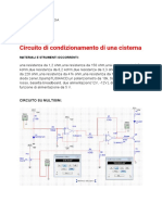 Stefano Seccia - Esperienza N 4 Circuito Di Condizionamento Di Una Cisterna