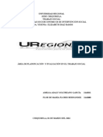 Área de Planificación Y Evaluación en El Trabajo Social