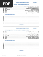 Superlative Adjectives - Pair Work Engly