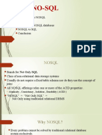 No-Sql: Introduction To NOSQL Objective Examples of NOSQL Databases Nosql Vs SQL Conclusion