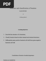 Bacteria Structure and Classification Level 200