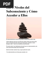 Los 3 Niveles Del Subconsciente y Cómo Acceder A Ellos