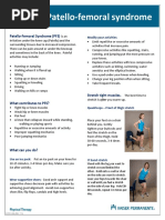 Patello-Femoral Syndrome (PFS)